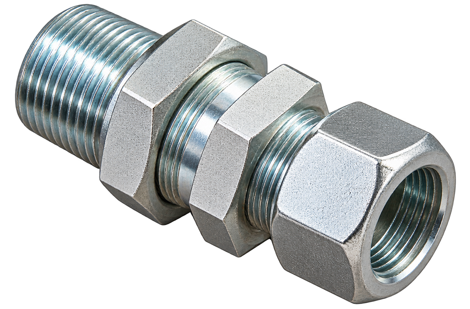 Conector Metálico Roscado em Aço Zincado